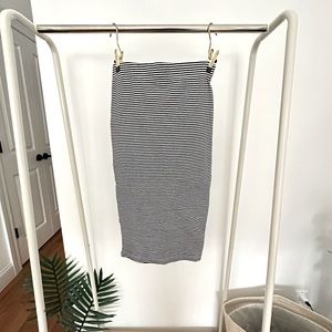 Atmosphere- blue and white stripe midi skirt SIZE 2